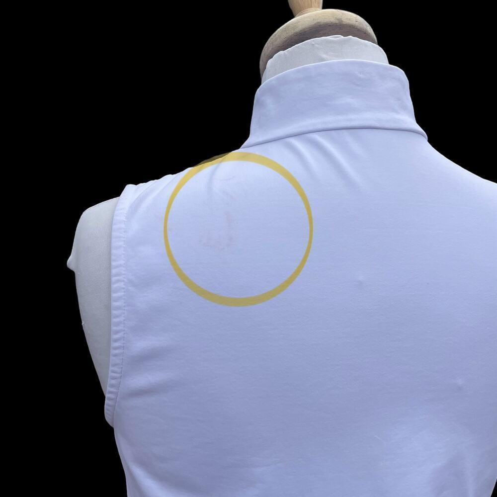 J. McLaughlin Bedford  White 1/4 Zip Sleeveless Tennis/Golf Top -Size Small - Picture 5 of 15
